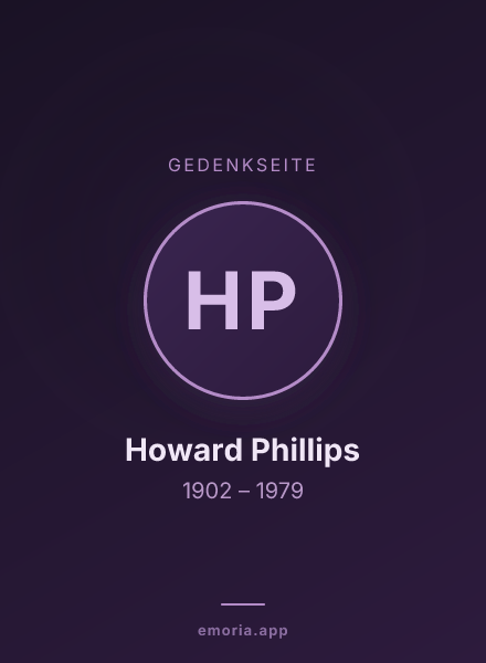Gedenkportrait von Howard Phillips