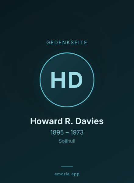 Gedenkportrait von Howard R. Davies