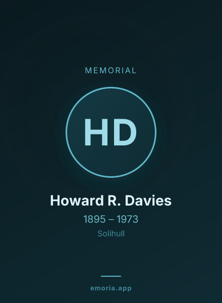 Memorial portrait of Howard R. Davies