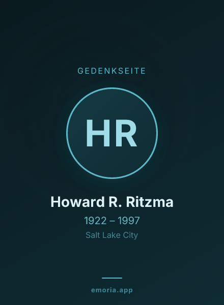 Gedenkportrait von Howard R. Ritzma