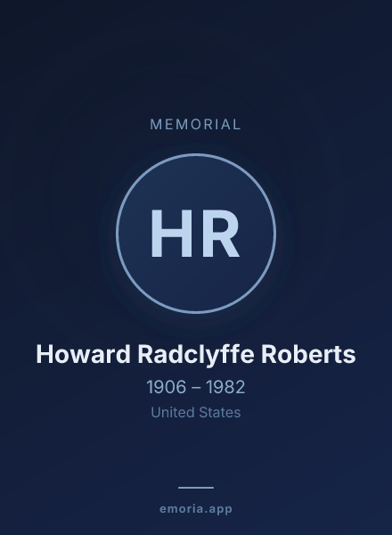 Memorial portrait of Howard Radclyffe Roberts