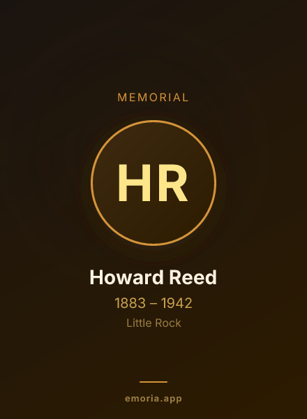 Memorial portrait of Howard Reed