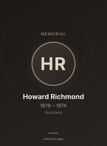 Memorial portrait of Howard Richmond