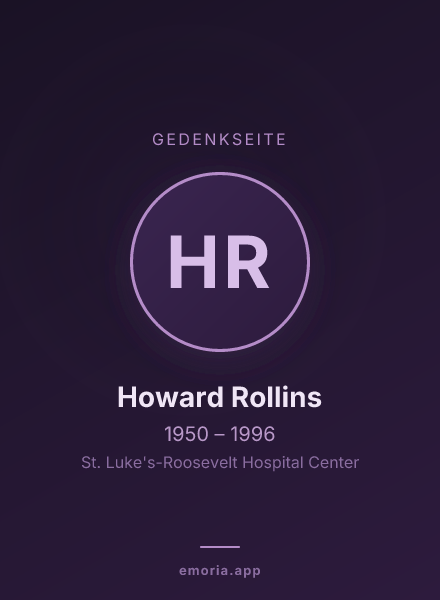 Gedenkportrait von Howard Rollins