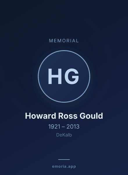 Memorial portrait of Howard Ross Gould