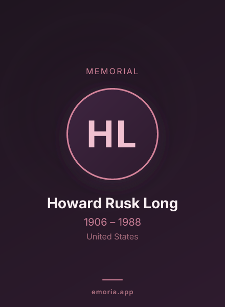 Memorial portrait of Howard Rusk Long