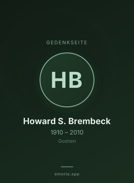 Gedenkportrait von Howard S. Brembeck