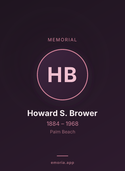 Memorial portrait of Howard S. Brower