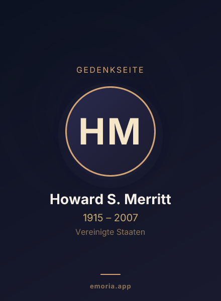 Gedenkportrait von Howard S. Merritt