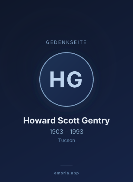 Gedenkportrait von Howard Scott Gentry