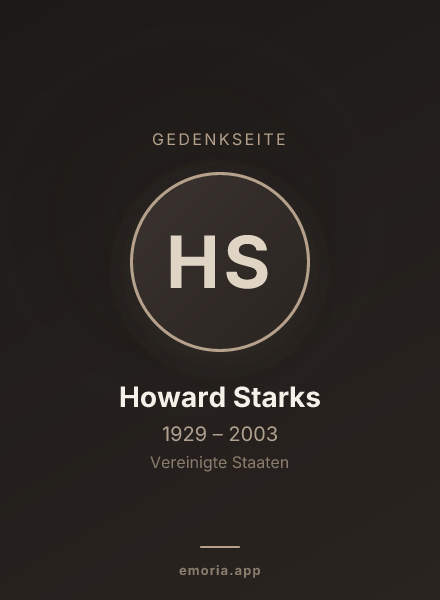 Gedenkportrait von Howard Starks