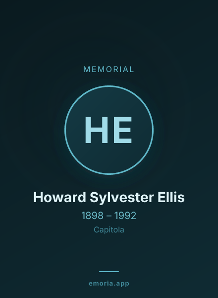Memorial portrait of Howard Sylvester Ellis