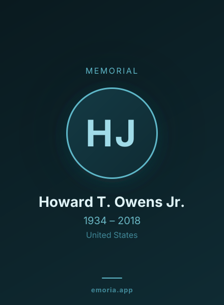 Memorial portrait of Howard T. Owens Jr.