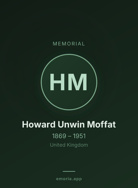 Memorial portrait of Howard Unwin Moffat