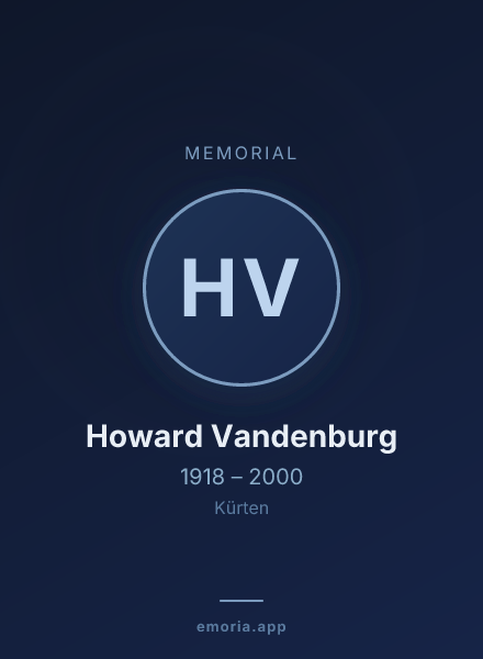 Memorial portrait of Howard Vandenburg