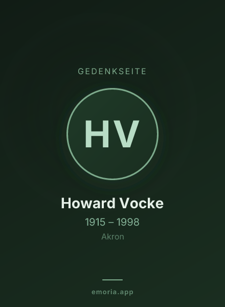 Gedenkportrait von Howard Vocke