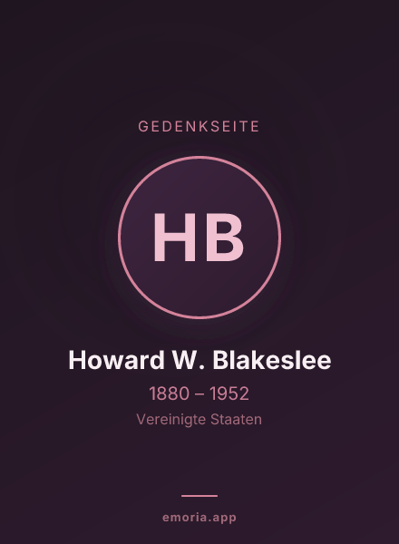Gedenkportrait von Howard W. Blakeslee