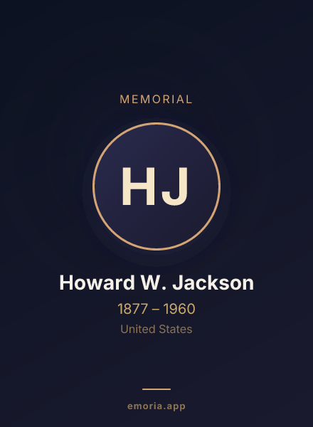 Memorial portrait of Howard W. Jackson