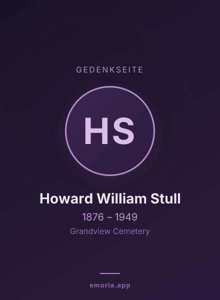 Gedenkportrait von Howard William Stull