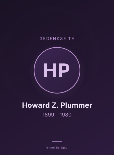 Gedenkportrait von Howard Z. Plummer