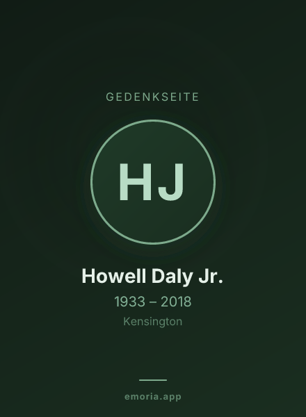 Gedenkportrait von Howell Daly Jr.