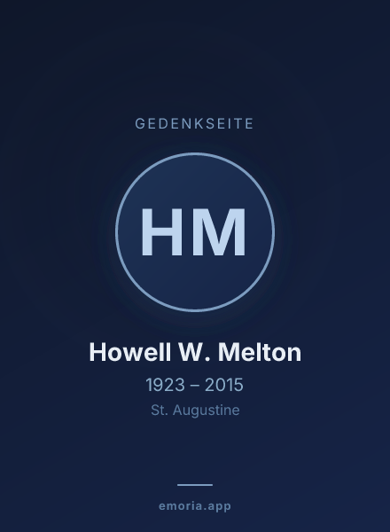 Gedenkportrait von Howell W. Melton