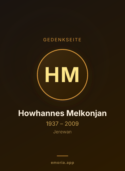 Gedenkportrait von Howhannes Melkonjan
