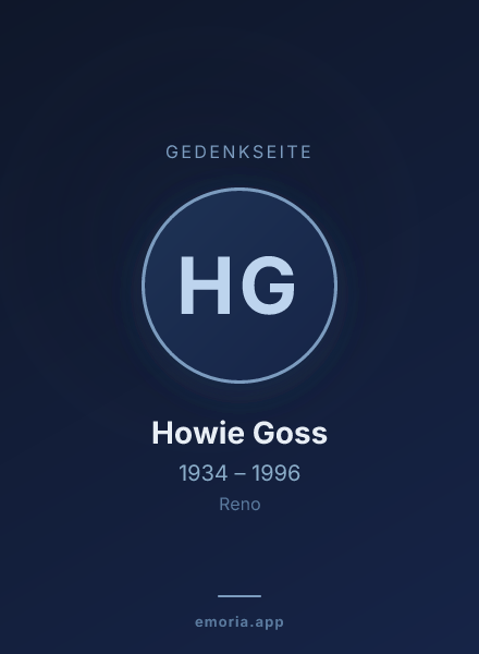 Gedenkportrait von Howie Goss