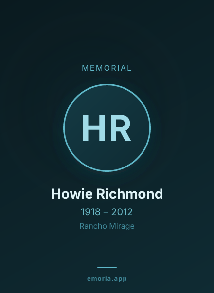 Memorial portrait of Howie Richmond