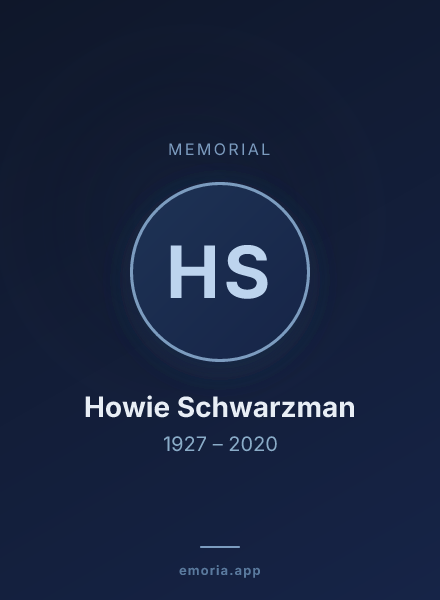 Memorial portrait of Howie Schwarzman