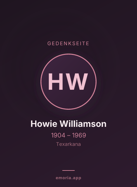 Gedenkportrait von Howie Williamson