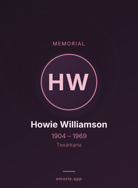 Memorial portrait of Howie Williamson