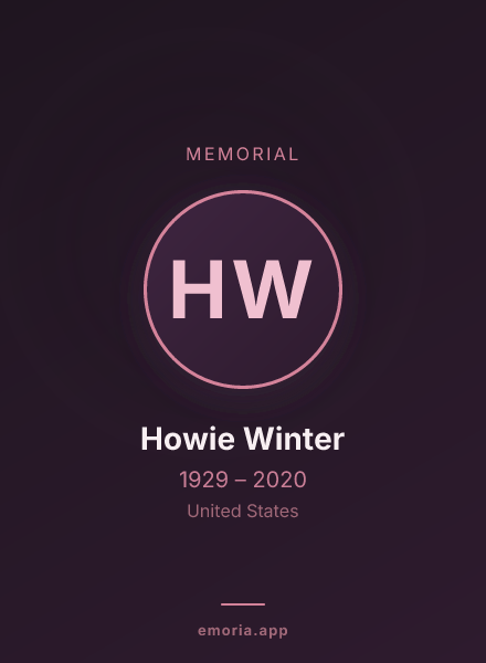 Memorial portrait of Howie Winter