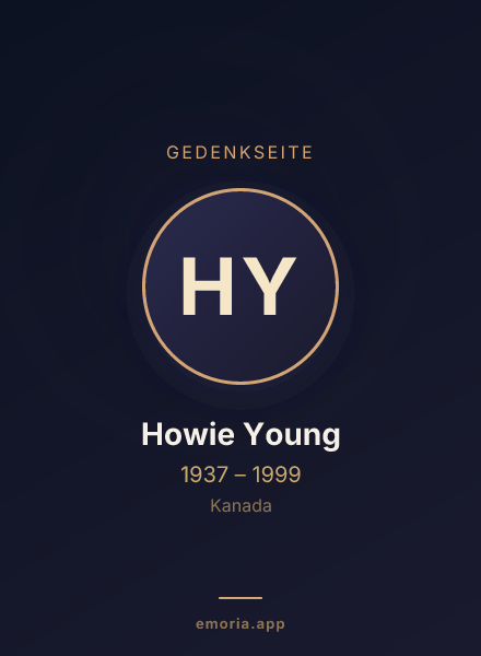 Gedenkportrait von Howie Young