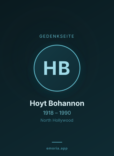 Gedenkportrait von Hoyt Bohannon