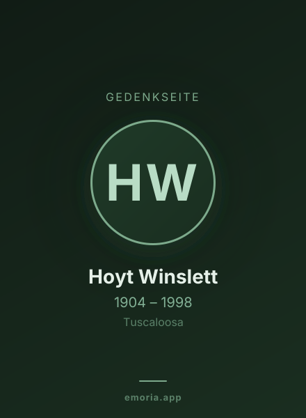 Gedenkportrait von Hoyt Winslett