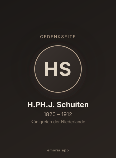 Gedenkportrait von H.PH.J. Schuiten