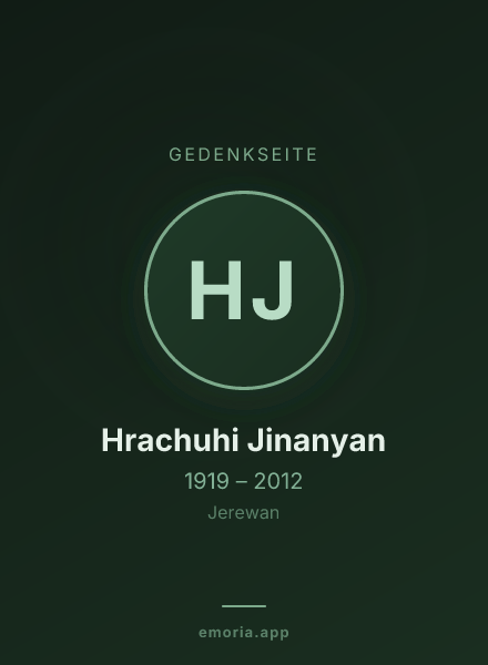 Gedenkportrait von Hrachuhi Jinanyan