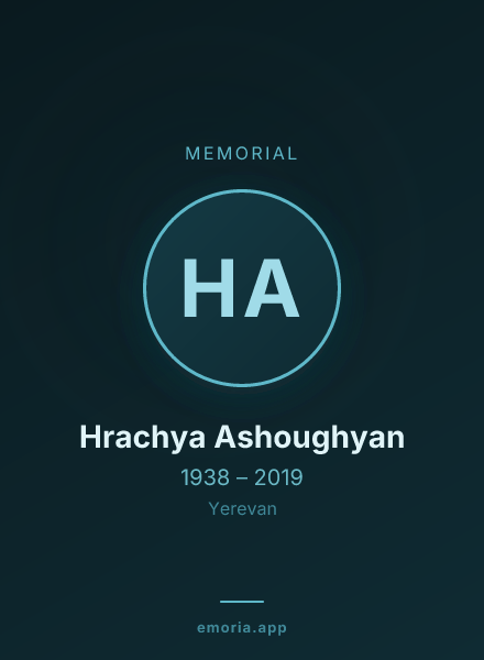 Memorial portrait of Hrachya Ashoughyan