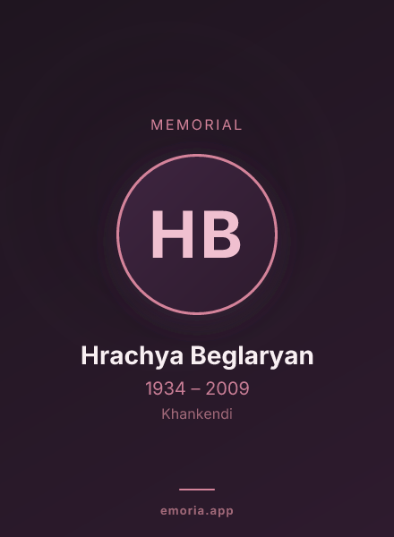 Memorial portrait of Hrachya Beglaryan