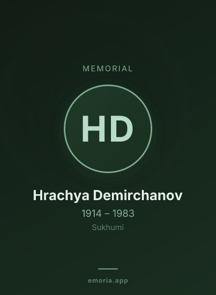 Memorial portrait of Hrachya Demirchanov