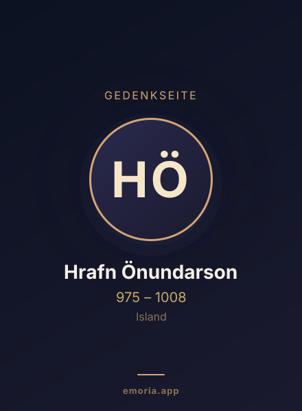 Gedenkportrait von Hrafn Önundarson