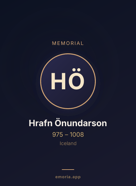 Memorial portrait of Hrafn Önundarson