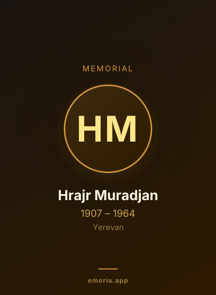 Memorial portrait of Hrajr Muradjan