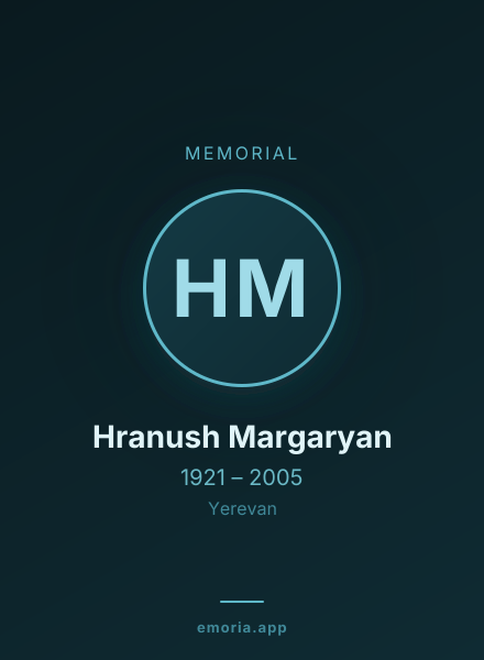 Memorial portrait of Hranush Margaryan