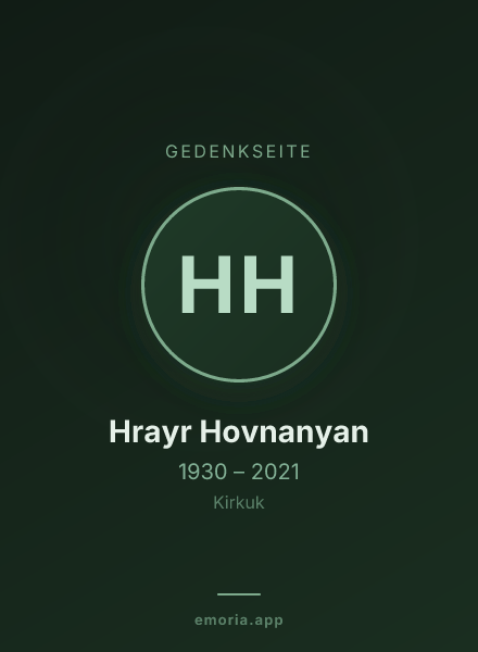 Gedenkportrait von Hrayr Hovnanyan