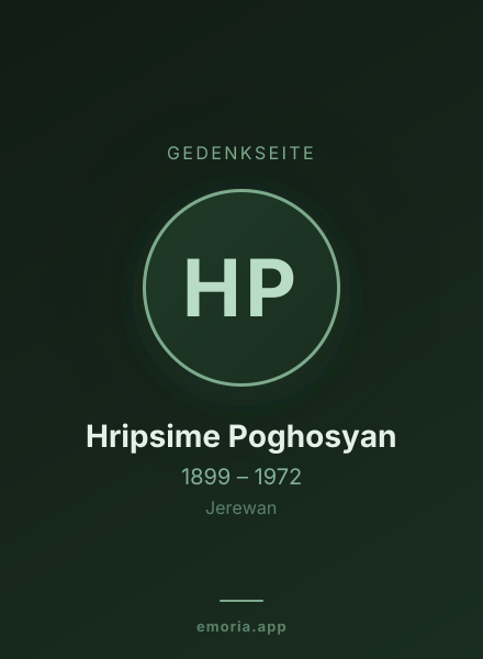 Gedenkportrait von Hripsime Poghosyan