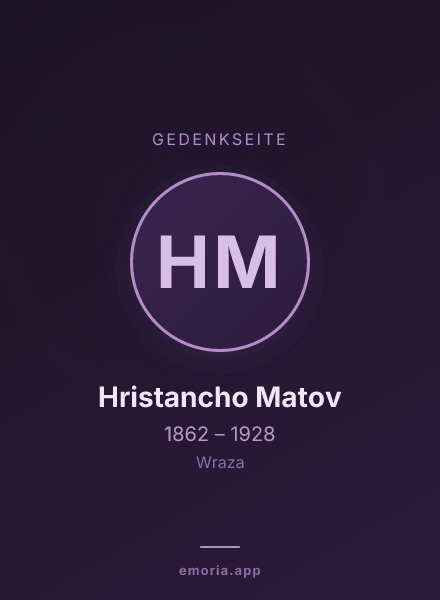 Gedenkportrait von Hristancho Matov