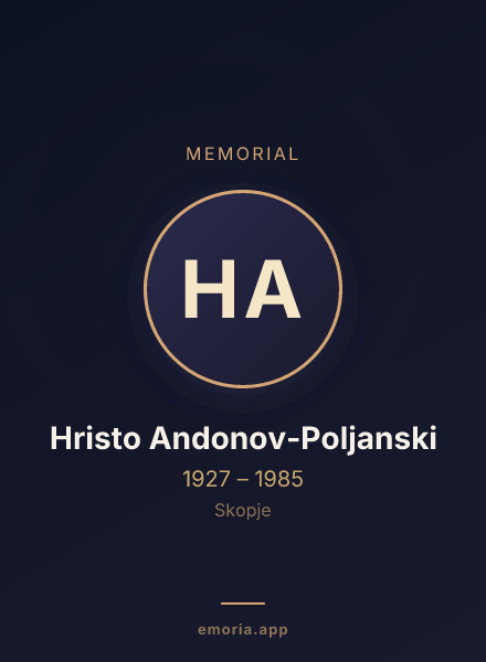 Memorial portrait of Hristo Andonov-Poljanski