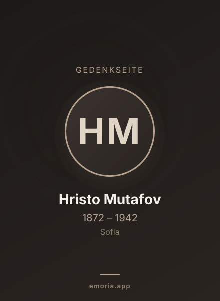 Gedenkportrait von Hristo Mutafov
